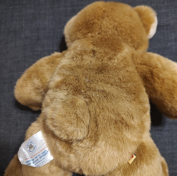 Vintage Build A Bear Plush Light Brown Bear Brown Nose Stuffed Animal 1990s 15" - Picture 4 of 12